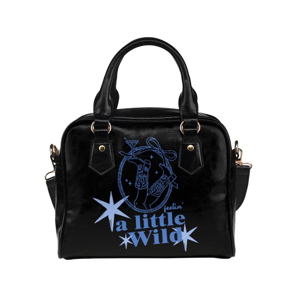 Cosmic cowgirl purse, western star satchel handbag, black bow heart shoulder bag, edgy rodeo accessory gift