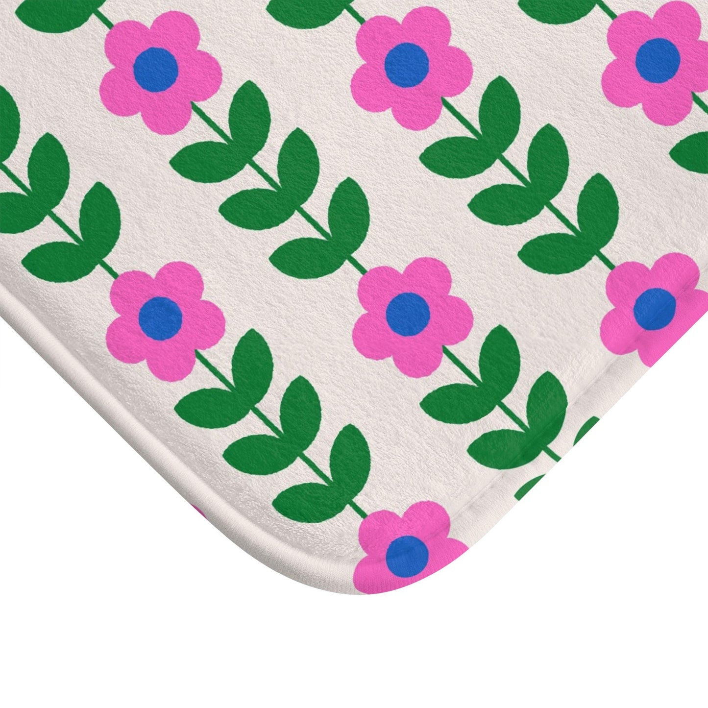 Retro flower shower curtain, bold pink green floral print decor, dopamine vintage aesthetic bath style, colorful girly home update, gift