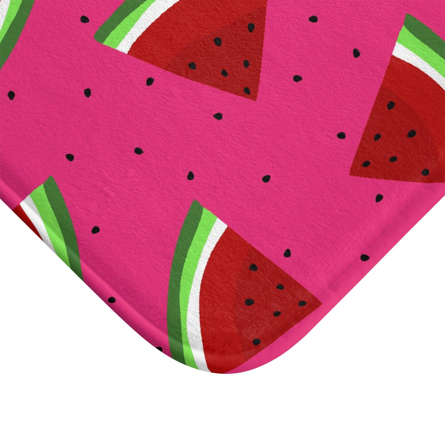 Watermelon Shower Curtain, Pink Fruit Bathroom Decor, Summer Bath, Bright Colorful Style