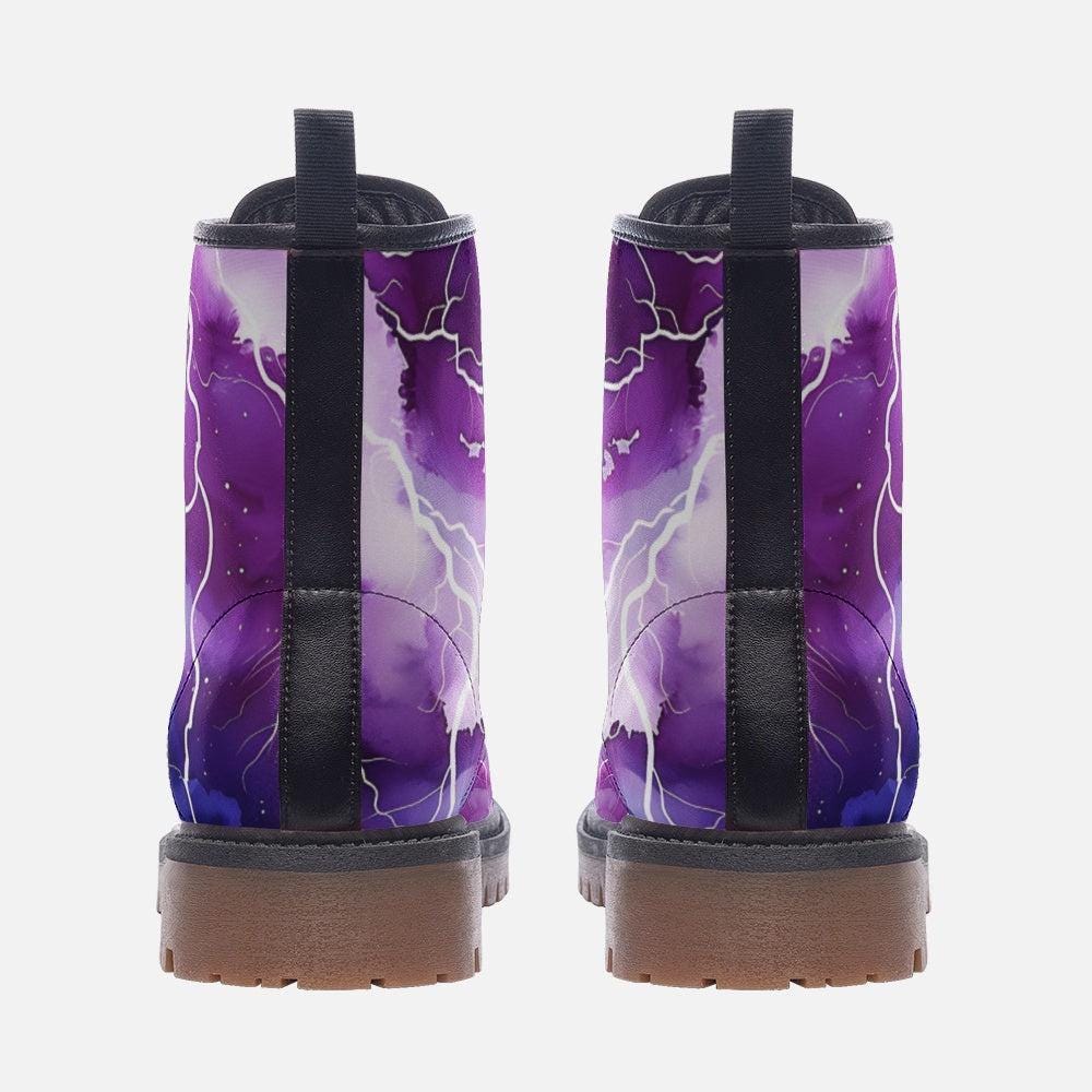 Lightning Storm Rave Boots, Festival Lace Up Platform Boots, Electric Punk Shoe Statement