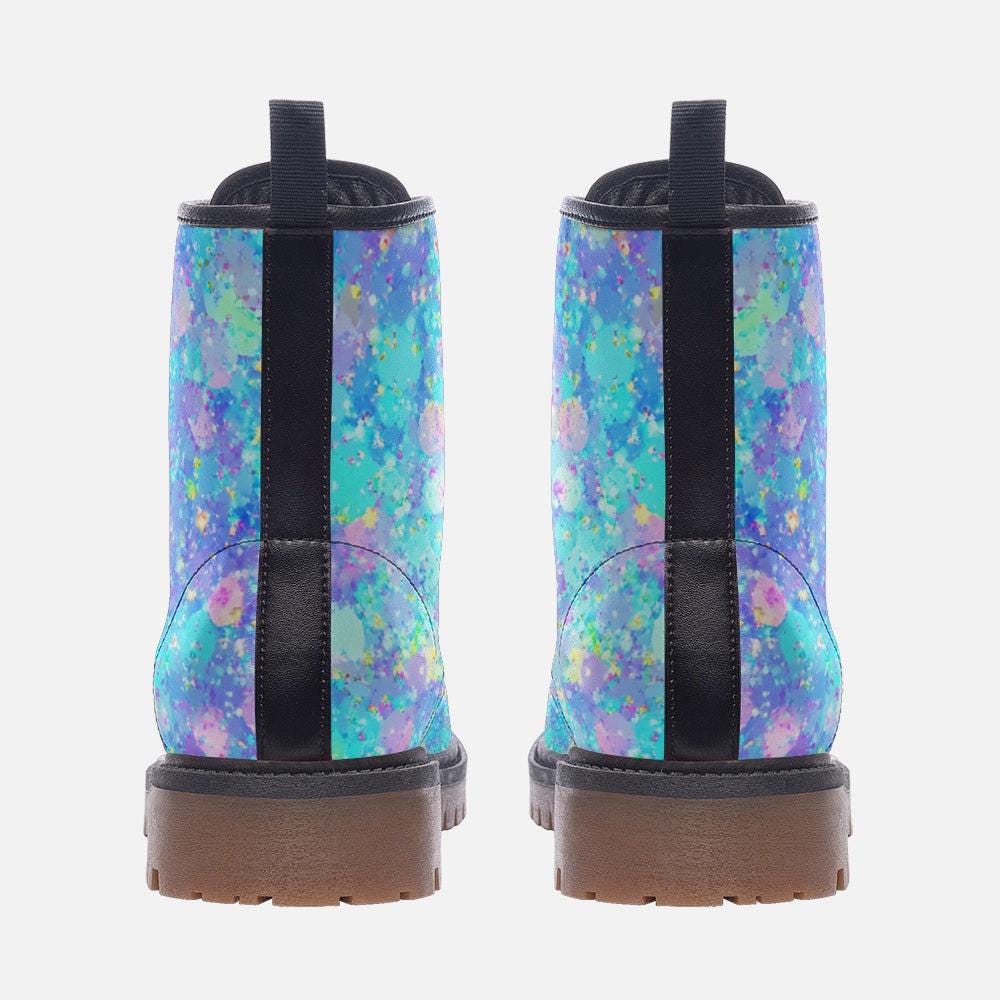 Pastel Rave Boots, Watercolor Festival Shoes, Kawaii Dopamine Outfit