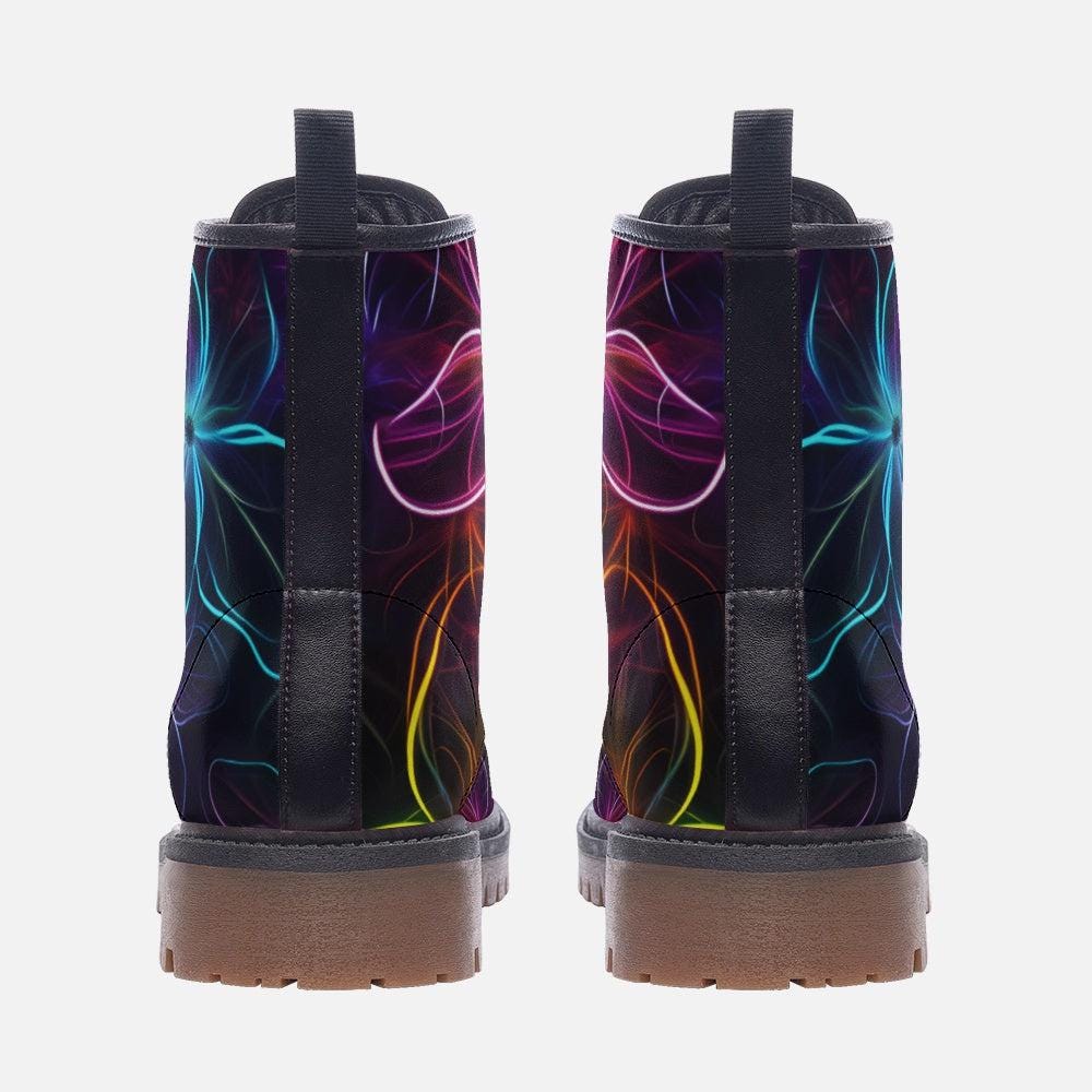 Neon Glow Festival Boots Psychedelic Rave Party Dopamine Shoes