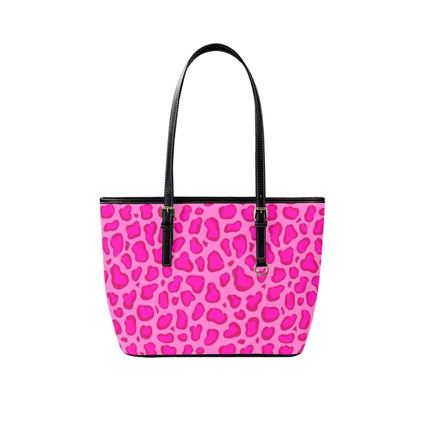 Hot Pink Leopard Tote Bag, Statement Animal Print Purse, Night Out Shoulder Bag, Trendy Fashion Carryall