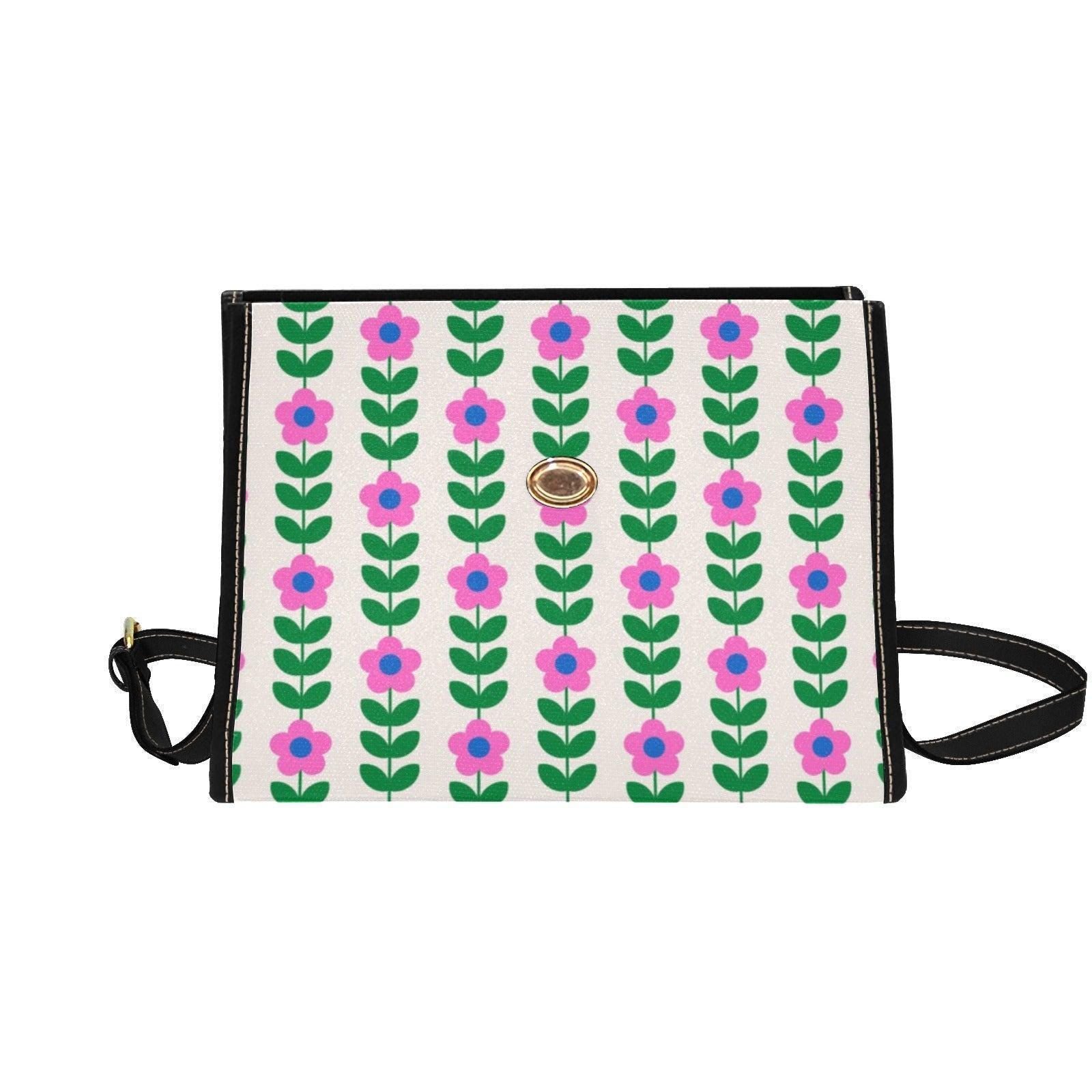Watermelon Colorblock Tote, Retro Floral Crossbody Purse, Kawaii Summer Handbag