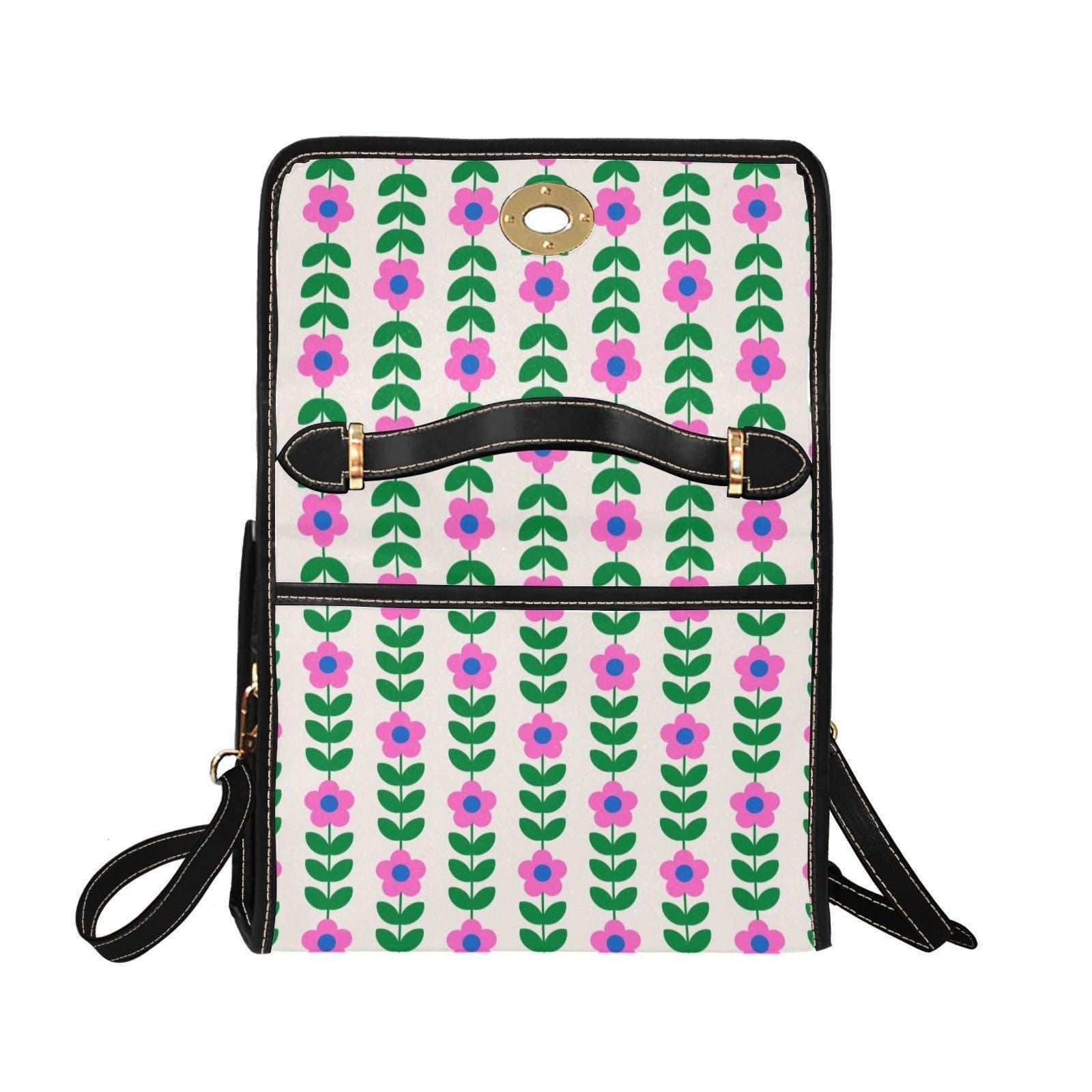 Watermelon Colorblock Tote, Retro Floral Crossbody Purse, Kawaii Summer Handbag