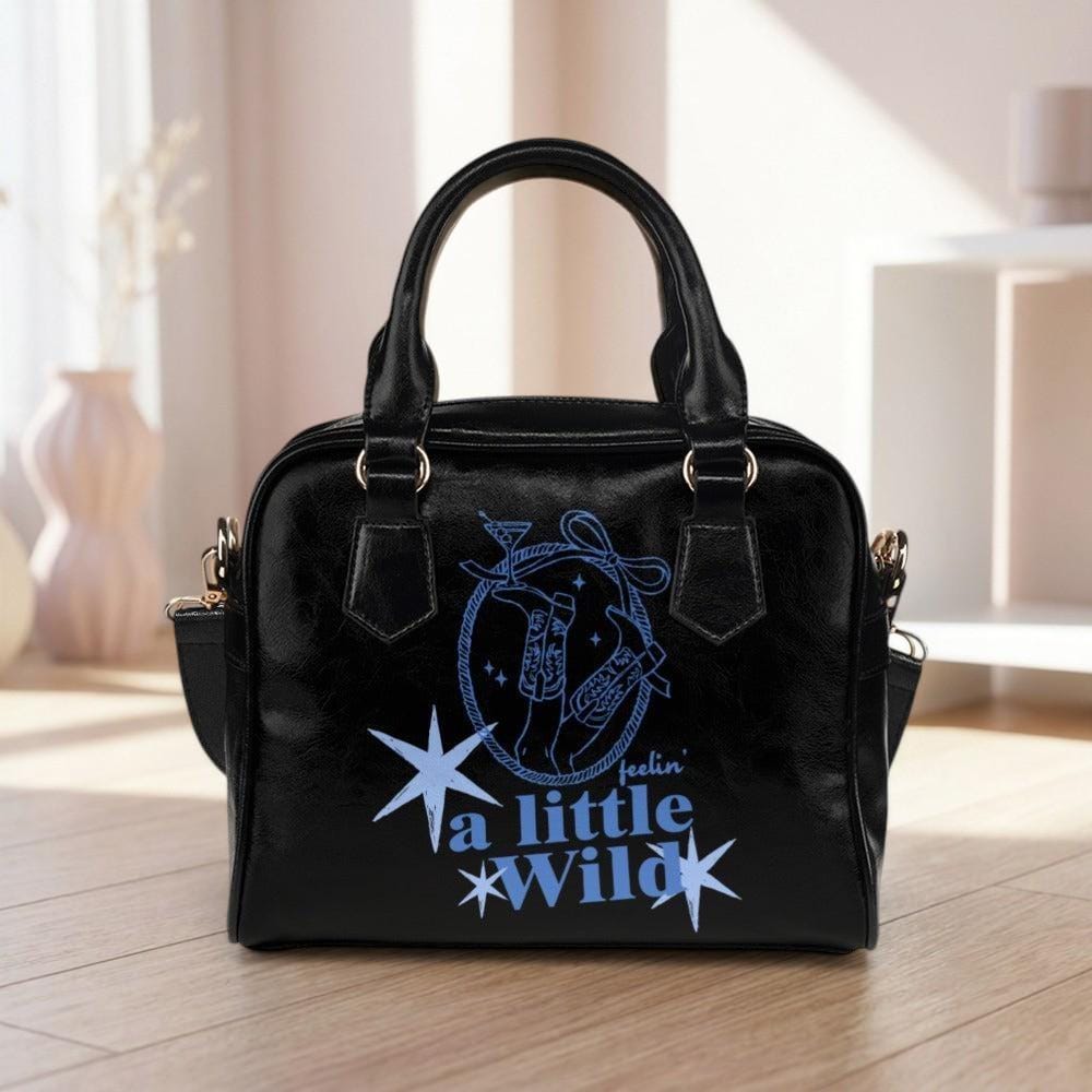 Cosmic cowgirl purse, western star satchel handbag, black bow heart shoulder bag, edgy rodeo accessory gift